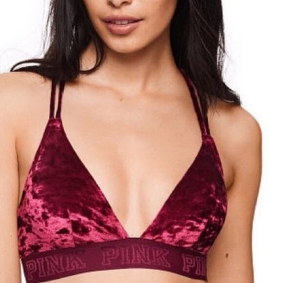 Pink Victoria’s secret Other - PINK Victoria’s Secret Red Velvet Bralette size L